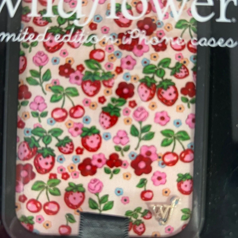 Wildflower Ltd Ed Berry World iPhone 15 Pro Case NIP Strawberry Cherry
